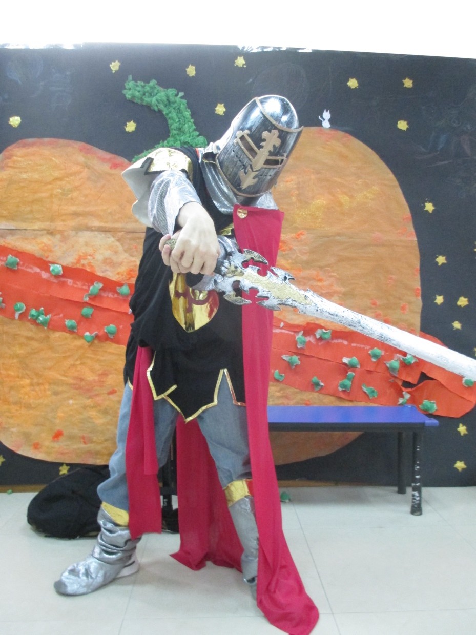 I dressed up as a knight for the Halloween party at ELG.